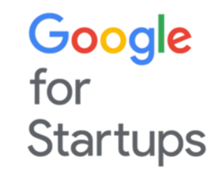 Google for Startups logo with colorful Google letters and gray text beneath.